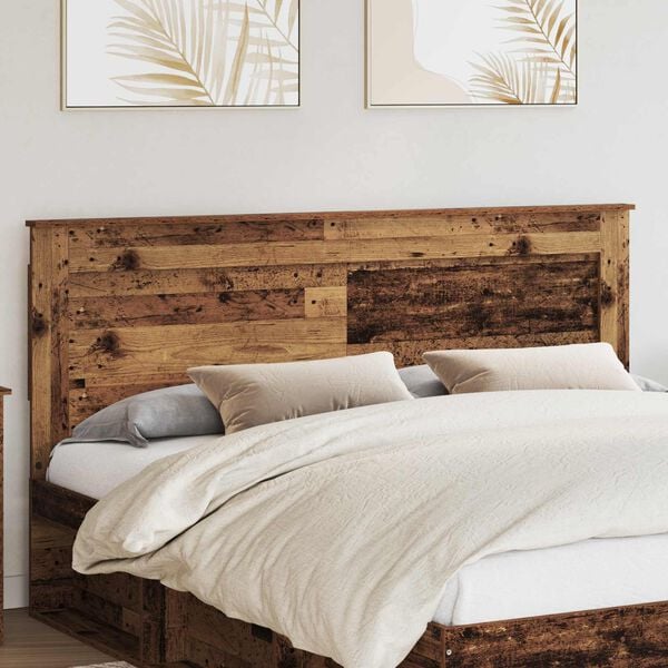 vidaXL Kopfteil mit Kopfteil Altholz 180 cm Holzwerkstoff