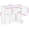 vidaXL Sideboard Schwarz 80x33x75 cm Massivholz Mango