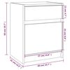 vidaXL Nachtschrank Weiß 40x31x50 cm Massivholz Kiefer