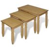 vidaXL 3-tlg. Satztisch-Set Mexiko-Stil Kiefernholz
