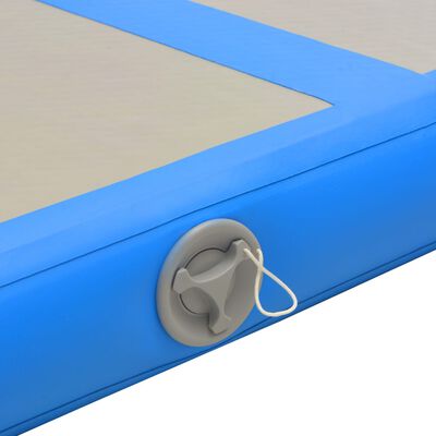 vidaXL Aufblasbare Gymnastikmatte mit Pumpe 400x100x10 cm PVC Blau