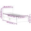 vidaXL Bettgestell mit Kopfteil und LED-Leuchten Sonoma-Eiche 75x190cm
