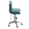 vidaXL Esszimmerst&uuml;hle 2 Stk. Drehbar Blau Samt