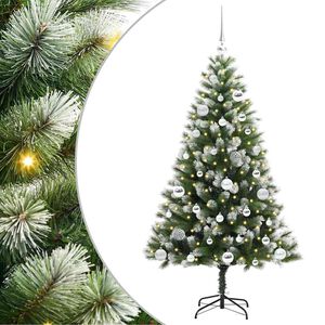 vidaXL K&uuml;nstlicher Klapp-Weihnachtsbaum mit Schnee&uuml;berzug 150 LEDs