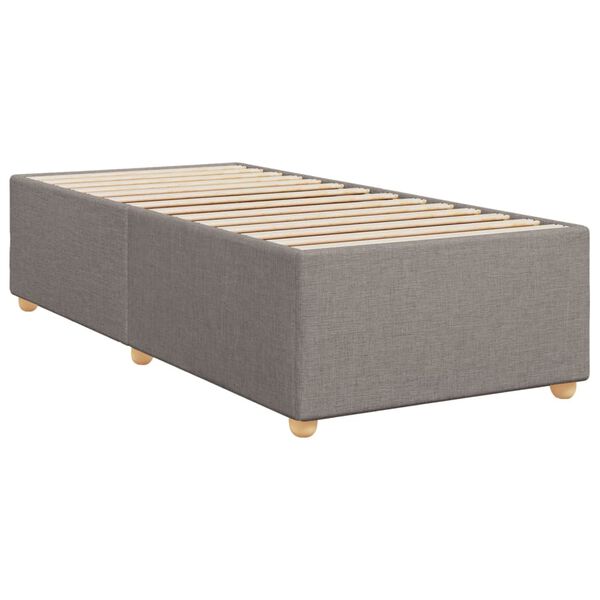 vidaXL Bettgestell ohne Matratze Taupe 90x200 cm Stoff