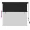 vidaXL Rollo mit Vorh&auml;ngen Anthrazit 180 x 250 cm Stoff und Aluminium