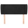 vidaXL Kopfteil mit Ohren Schwarz 83x23x78/88 cm Samt