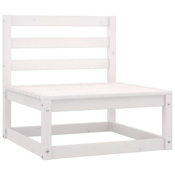 vidaXL 5-tlg. Garten-Lounge-Set Wei&szlig; Massivholz Kiefer