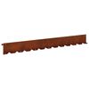 vidaXL Raseneinfassung 10 stk. 102 x 10 x 4 cm Stahl Rostig