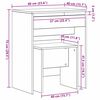 vidaXL Schminktisch Schwarz Eichen-Optik 60 x 40 x 75 cm Holzwerkstoff