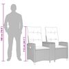 vidaXL Liegebank mit Tisch Beige und Hellgrau 126 x 65 x 112 cm