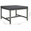 vidaXL 10-tlg. Garten-Lounge-Set mit Kissen Poly Rattan Grau