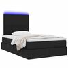 vidaXL Bett mit Stauraum und LED Schwarz 120 x 200 cm Polyester