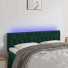 vidaXL LED Kopfteil Dunkelgr&uuml;n 160x7x78/88 cm Samt