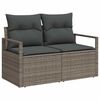 vidaXL Sofa Set mit Kissen mit Speicher 10 pcs Hellgrau Poly-Rattan