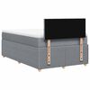 vidaXL Boxspringbett mit Matratze Hellgrau 120x200 cm Stoff