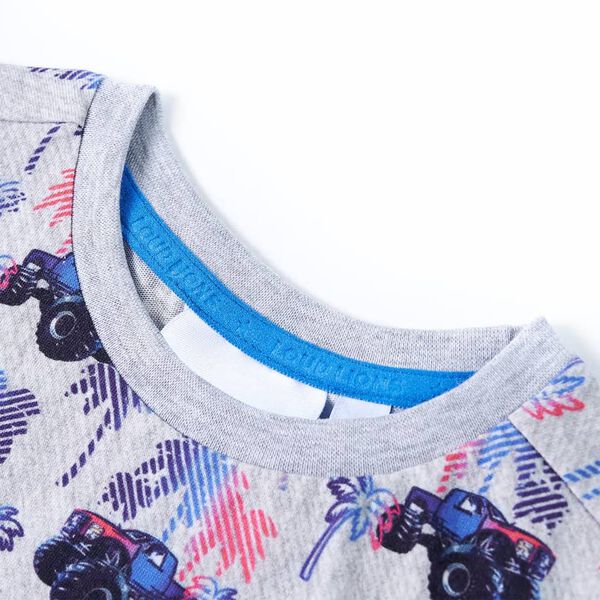 Kinder-T-Shirt Grau Melange 92