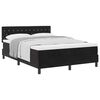vidaXL Boxspringbett mit Matratze Schwarz 140 x 190 cm Samt