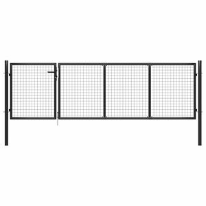 vidaXL Gartentor aus Stahl 350 x 100 cm Anthrazit