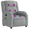 vidaXL Massage-Relaxsessel, hellgrauer Stoff
