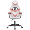 vidaXL Gaming-Stuhl Wei&szlig; und Rosa Kunstleder