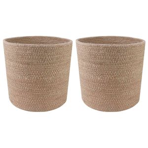vidaXL Pflanztopfsatz 2 stk. Natur &Oslash; 21 x 21 cm 100% Tossa-Jute