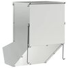 vidaXL Kaninchenf&uuml;tterer Silber 17,5 x 26 x 28,5 cm Verzinkter Stahl