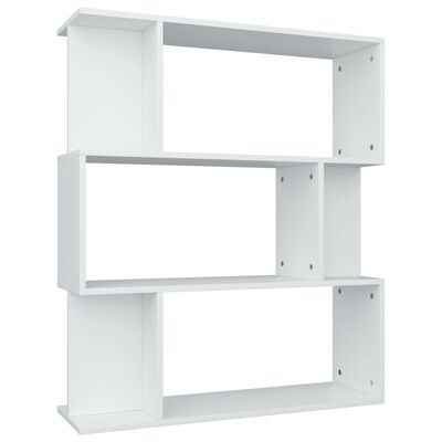 vidaXL Bücherregal/Raumteiler Weiß 80x24x96 cm Holzwerkstoff