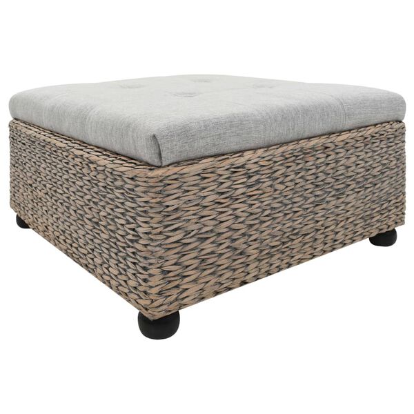 vidaXL Ottoman Seegras 65&times;65&times;40 cm Grau
