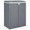 vidaXL M&uuml;lleimer mit 2 Klappen Grau 65x45x88 cm PP
