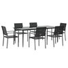 vidaXL 7-tlg. Garten-Essgruppe Poly Rattan und Stahl
