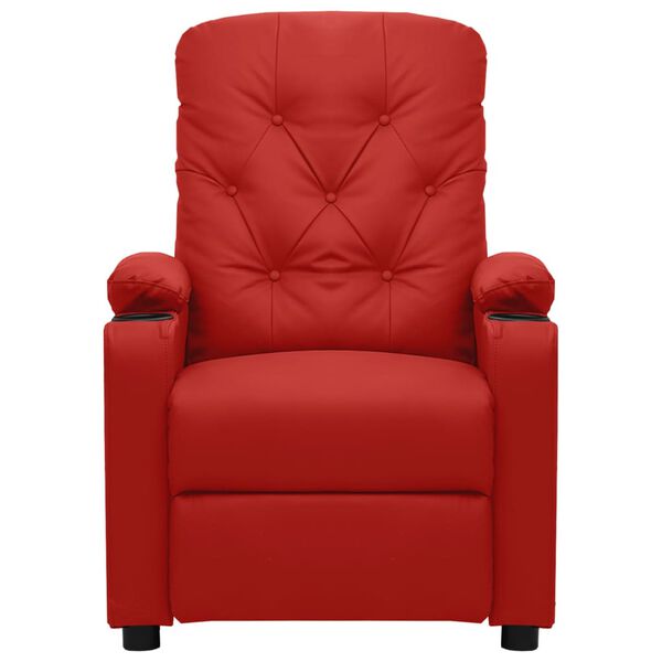 vidaXL Massagesessel Weinrot Kunstleder