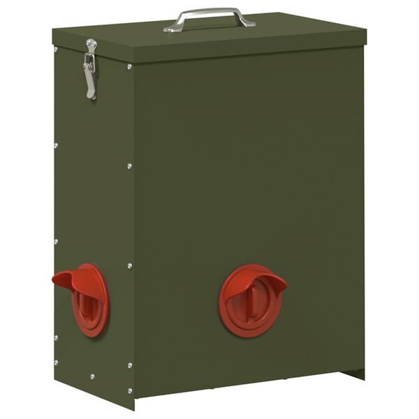 vidaXL H&uuml;hnerf&uuml;tterer Olive Gr&uuml;n 32,5 x 20,5 x 43 cm