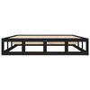 vidaXL Massivholzbett Schwarz 140x200 cm