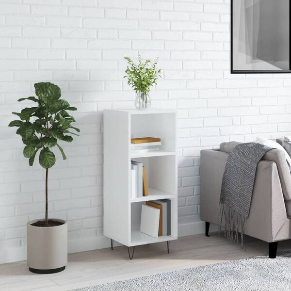 vidaXL Sideboard Hochglanz-Wei&szlig; 34,5x32,5x90 cm Holzwerkstoff