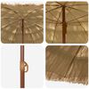 vidaXL Strandparasol Natur 255 x 255 x 255 cm Polyester und Stahl