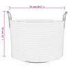 vidaXL Aufbewahrungskorb Braun und Wei&szlig; &Oslash;51x33 cm Baumwolle