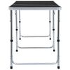 vidaXL Klappbarer Campingtisch Grau Aluminium 180 x 60 cm