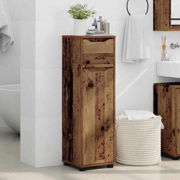vidaXL Badezimmerschrank Altholz 30,5 x 30 x 101 cm Holzwerkstoff