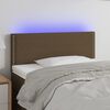 vidaXL LED Kopfteil Dunkelbraun 100x5x78/88 cm Stoff