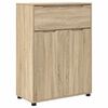 vidaXL Badezimmerm&ouml;bel-Set mit Regal 3 pcs Sonoma-Eiche Holzwerkstoff