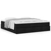 vidaXL Ottoman-Bett mit Matratze Schwarz 160x200 cm Stoff