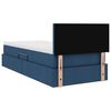 vidaXL Aufbewahrungsbett mit Matratze Blau 90 x 200 cm Holzwerkstoff