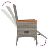 vidaXL 5-tlg. Garten-Essgruppe mit Kissen Grau Poly Rattan
