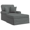vidaXL Chaise Lounge mit Rock 3 stk. Dunkelgrau Stoff 91 x 157 x 91 cm