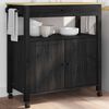 vidaXL K&uuml;chentrolley MONZA Schwarz 84 x 40 x 88,5 cm Massivholz Kiefer