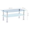 vidaXL Couchtisch Wei&szlig; 100&times;60&times;42 cm Hartglas