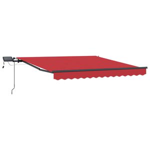 vidaXL Ausziehbare Markise Rot 300 x 250 cm Stoff und Aluminium