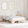 vidaXL Bettrahmen Natur 140 x 190 cm Massives Kiefernholz