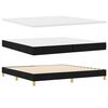 vidaXL LED Boxspringbett mit Matratze Schwarz 200 x 200 cm Stoff